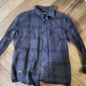 Fox Men's Navy Plaid Button Down Shirt